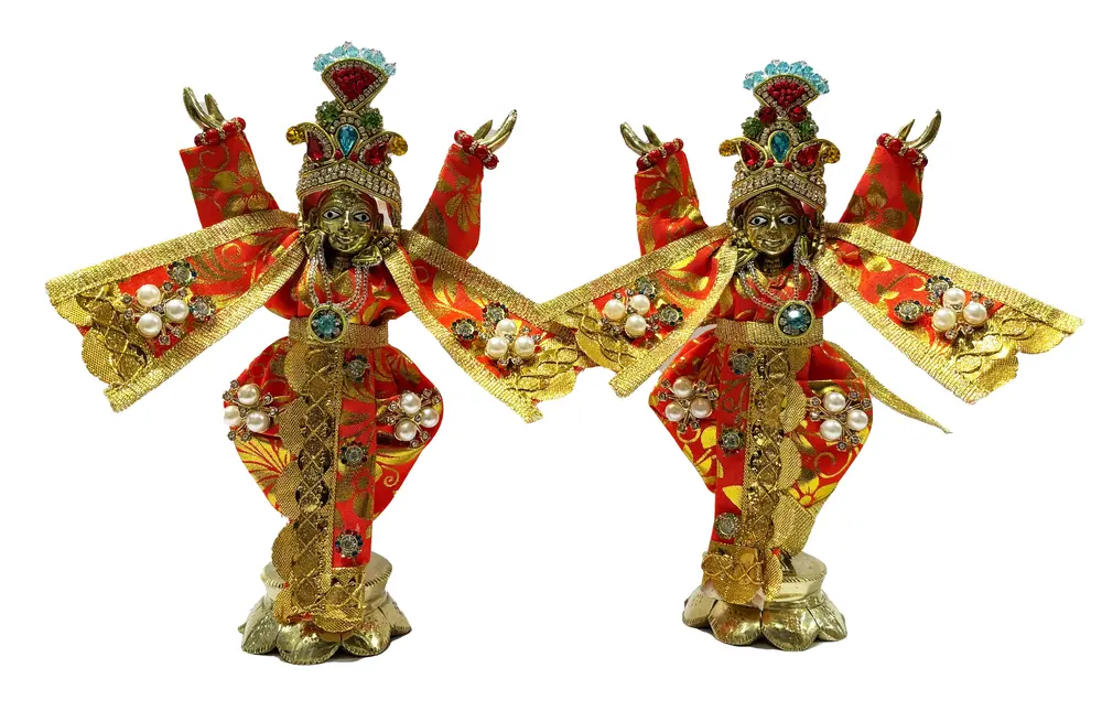 Gaura Nitai Deity Clothes -- Pearls and Gems